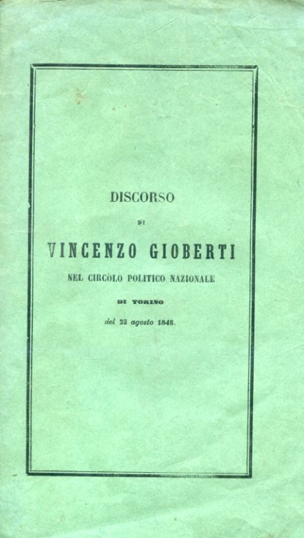 Discorso nella tornata del Circolo Politico Nazionale di Torino dei …