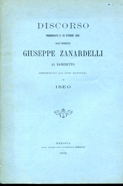 Discorso pronunciato il 23 ottobre 1892 al banchetto offertogli dai …