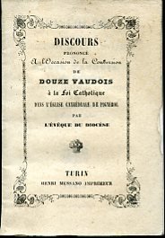 Discours prononcé a l'occasion de la conversion de douze Vaudois …