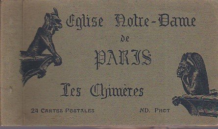 Elise Notre Dame de Paris. Les Chimères. 24 cartes postales