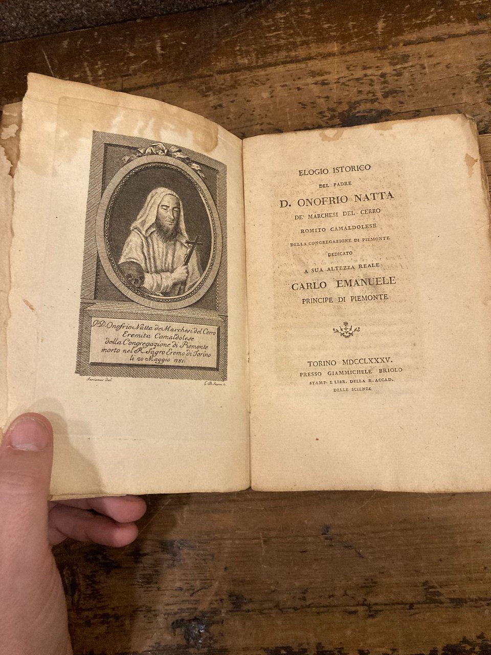 Elogio istorico del padre D. Onofrio Natta de' Marchesi del … | Immagine principale