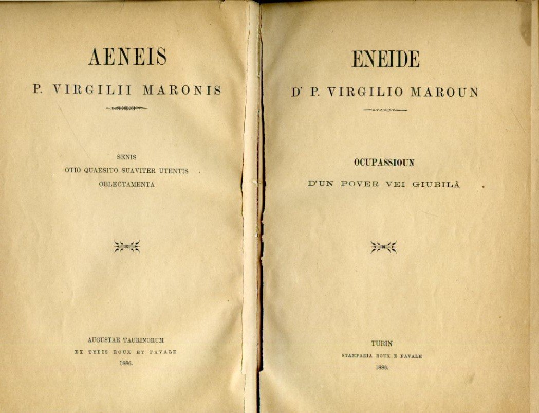 Eneide d' P. Virgilio Maroun. Ocupassioun d'un pover vei giubilà …