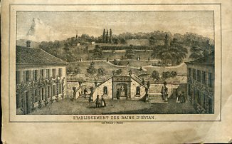 Évian, source et bains d'eaux minérales alcalines; et Amphion, sources …