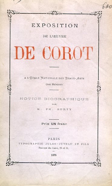 Exposition de l'oeuvre de Corot a l'École Nationale des Beaux …