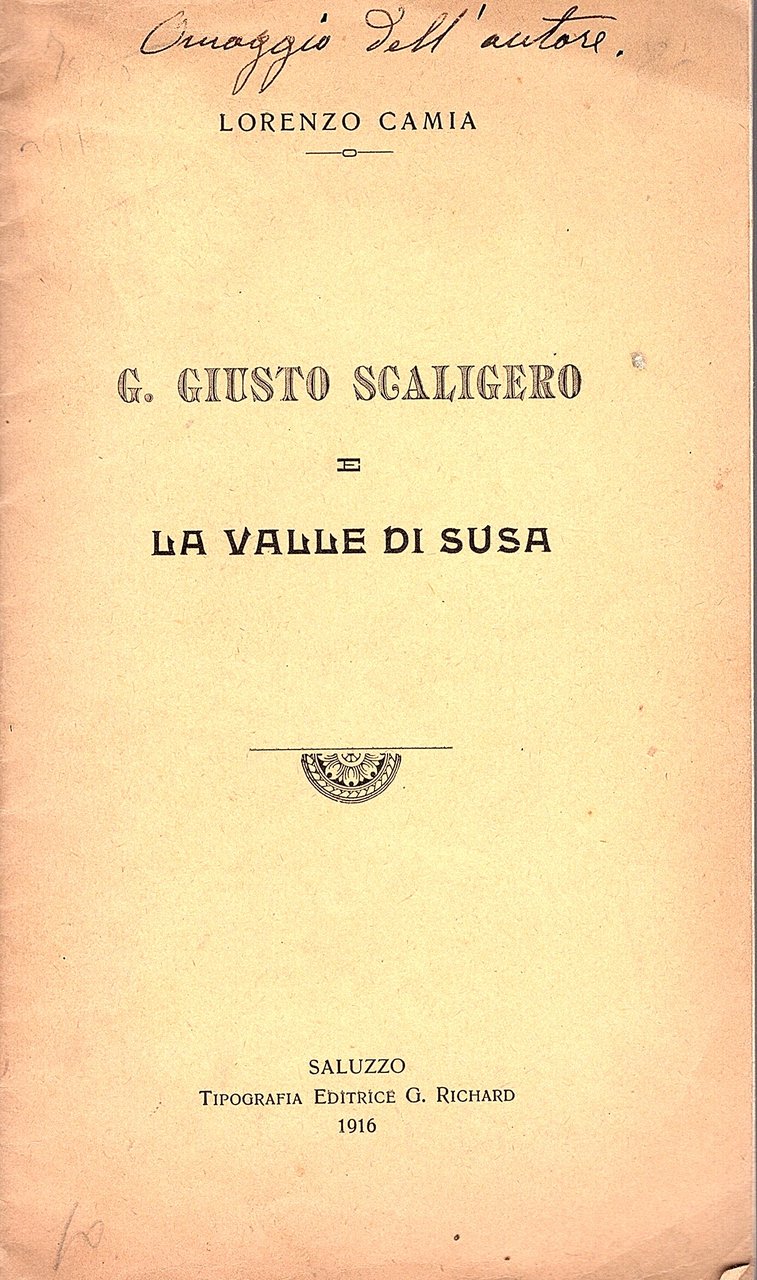 G. Giusto Scaligero e la Valle di Susa