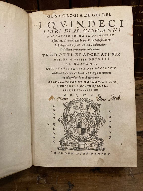 Geneologia de gli Dei. I quindeci libri sopra la origine …