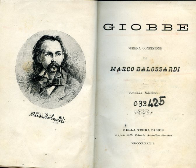 Giobbe. Serena concezione di Marco Balossardi. Seconda edizione