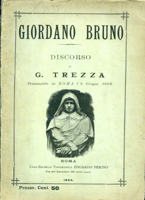 Giordano Bruno. Discorso pronunziato in Roma l'8 Giugno 1889 | Immagine Gallery 1