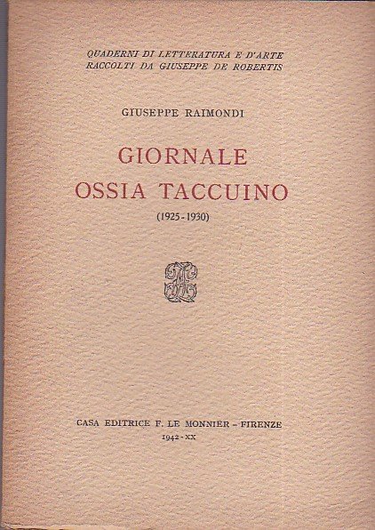 Giornale ossia taccuino (1925 - 1930)