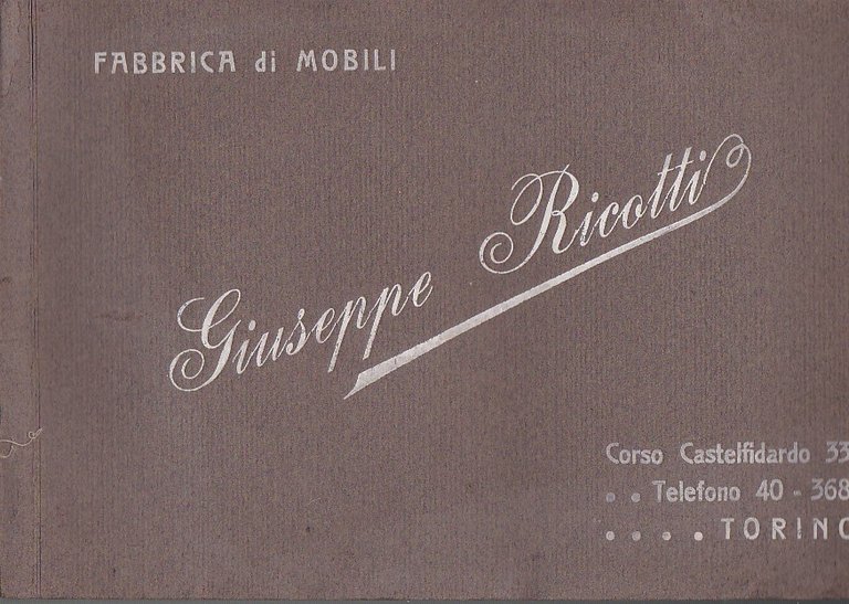 Giuseppe Ricotti. Fabbrica di mobili e tappezzerie di stoffe. Torino … | Immagine Gallery 1