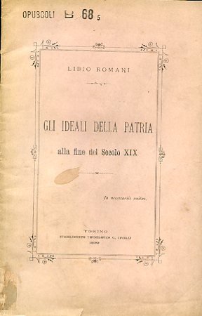 Gli ideali della patria alla fine del Secolo XIX