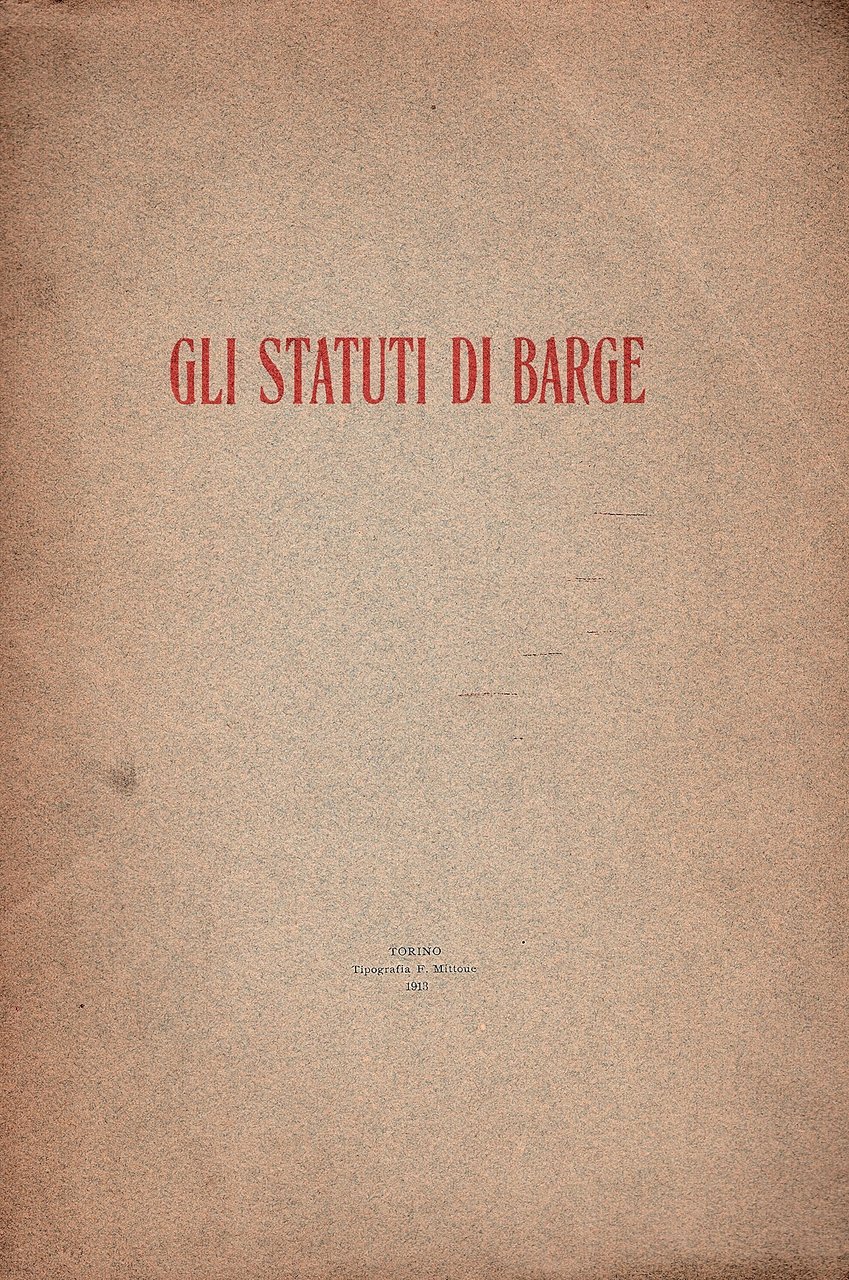 Gli statuti di Barge