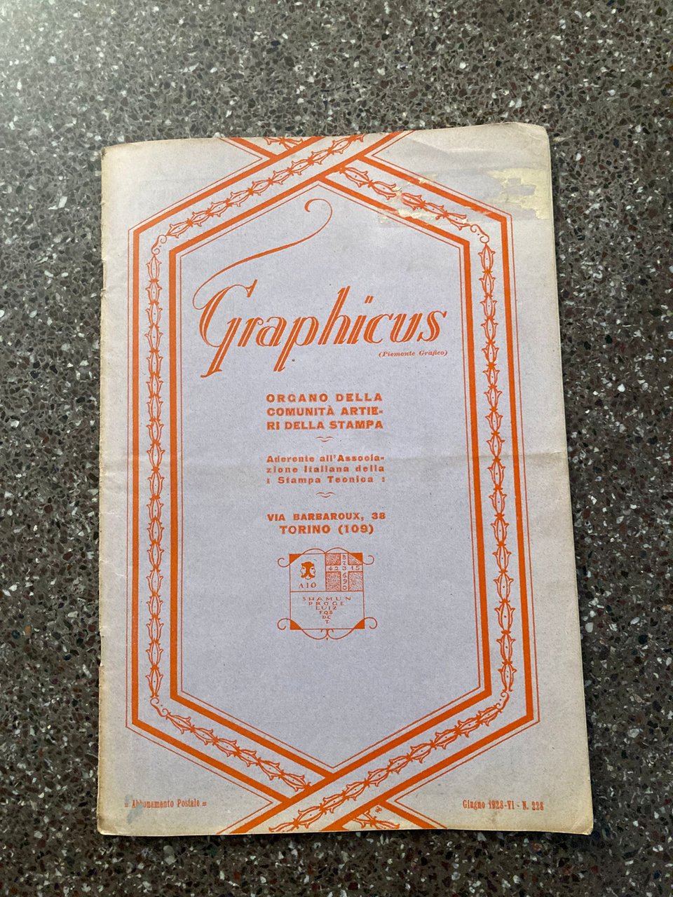 Graphicus (Piemonte Grafico). Rivista mensile delle arti del Libro - … | Immagine principale