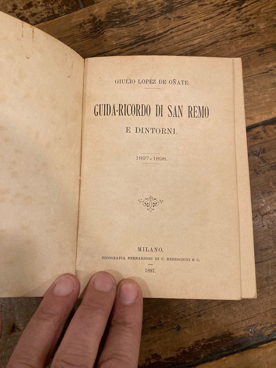 Guida ricordo San Remo e dintorni. 1897-1898