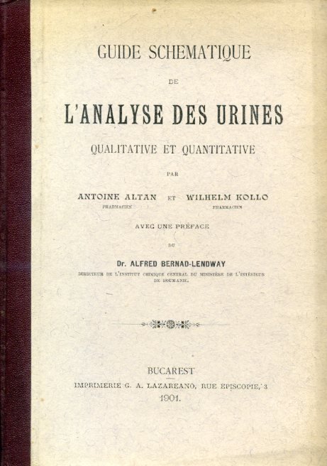 Guide schematique de l'analyse des urines qualitative et quantitative. Avec …