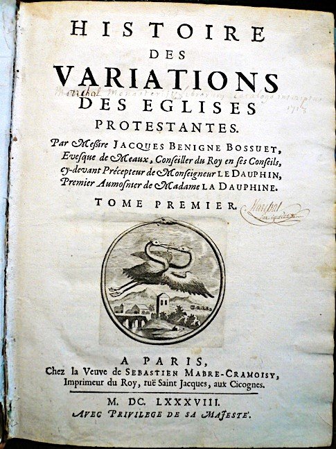 Histoire des variations des eglises protestantes