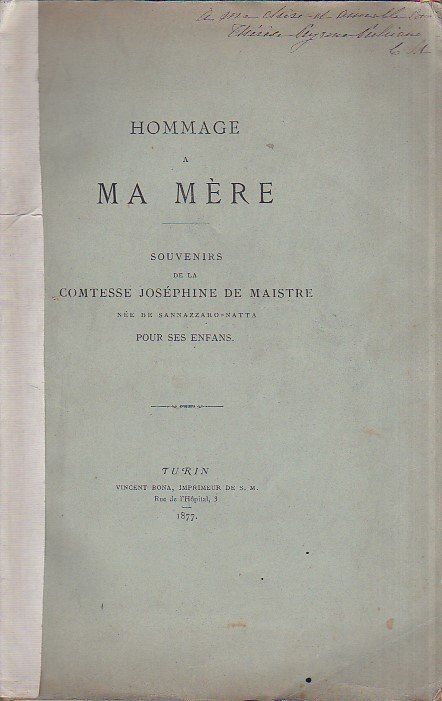 Hommage a ma mère. Souvenirs de la Comtesse Joséphine de … | Immagine principale