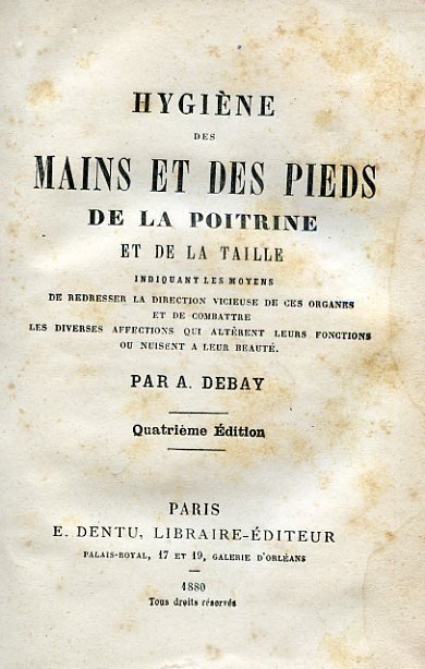 Hygiène des mains et des pieds, de la poitrine et …