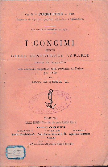 I concimi. Sunto delle conferenze agrarie dette in Pinerolo nelle …