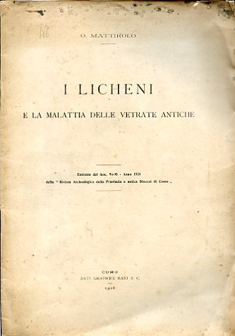 I licheni e la malattia delle vetrate antiche. Estratto dal …
