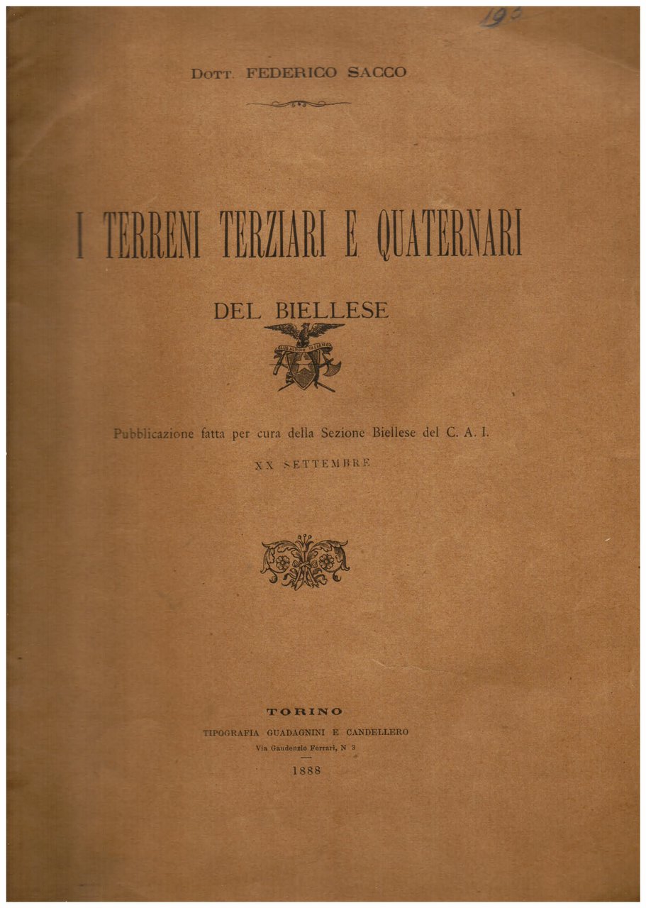 I terreni terziari e quaternari del Biellese. Pubblicazione fatta per …