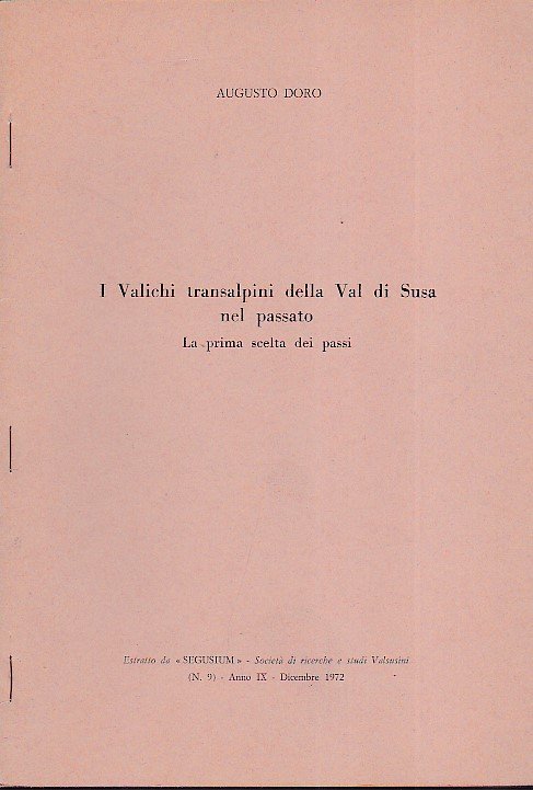 I Valichi transalpini della Val di Susa nel passato. La …