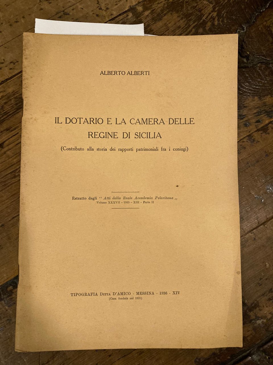 Il dotario e la camera delle Regine di Sicilia. Estratto …