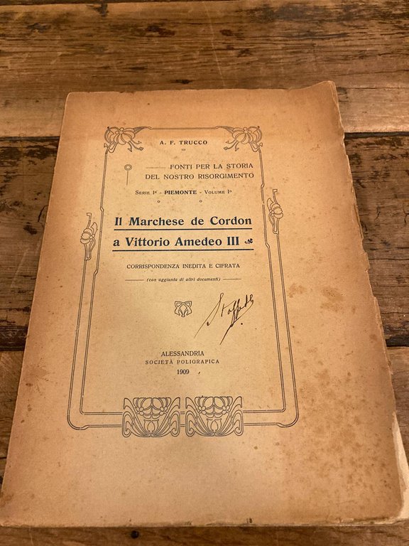 Il marchese de Cordon a Vittorio Amedeo III. Corripsondenza inedita … | Immagine Gallery 1