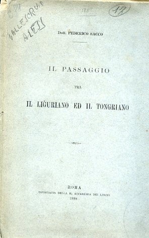 Il passaggio tra il Liguriano ed il Tongriano