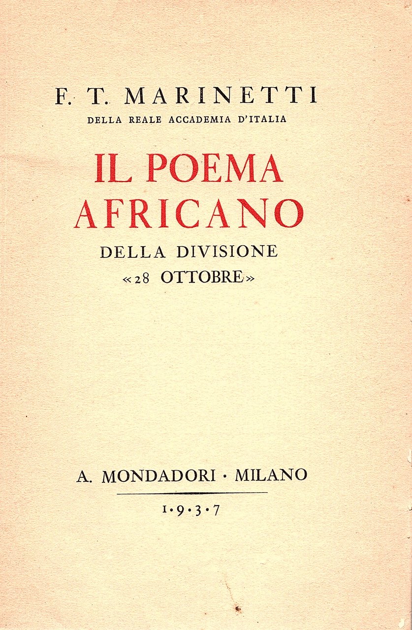 Il Poema Africano della Divisione '28 Ottobre'
