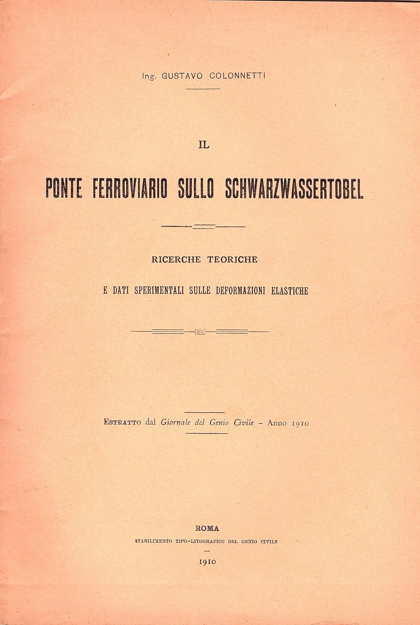 Il ponte ferroviario sullo Schwarzwassertobel. Ricerche teoriche e dati sperimentali …