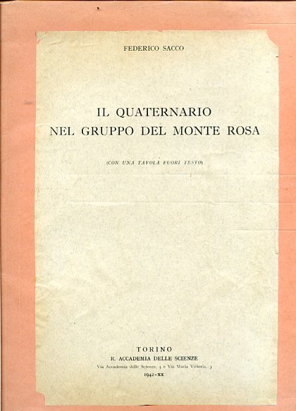 Il quaternario nel gruppo del Monte Rosa