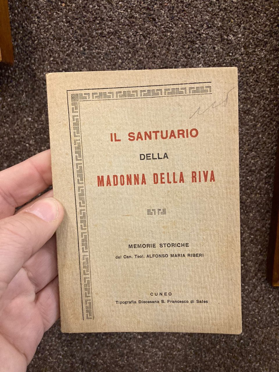 Il Santuario della Madonna della Riva. Memorie storiche