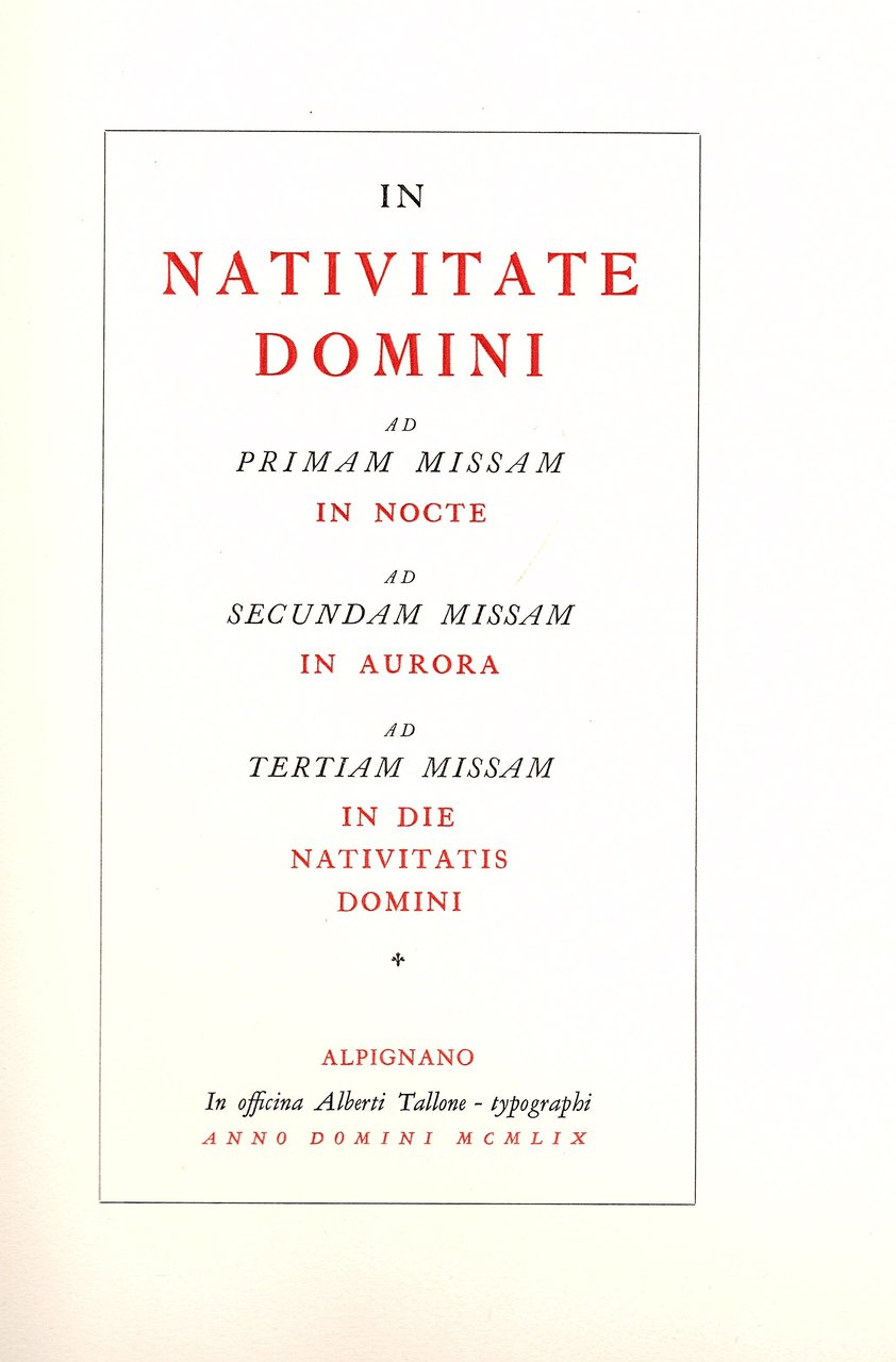 In Nativitate Domini ad primam Missam in nocte ad secundam …