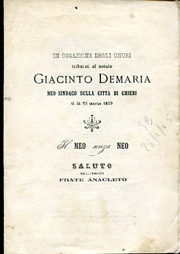 In occasione degli onori tributati al notaio Giacinto Demaria neo …