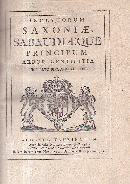 Inclytorum Saxoniae, Sabaudiaeque Principum Arbor Gentilitia
