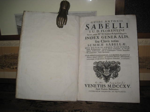 Index Generalis, seu Clavis totius Summae Sabellae, qua materiae omnes, …