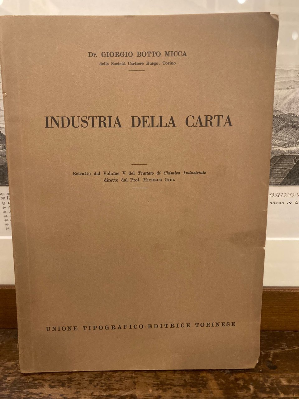 Industria della carta. Estratto dal Volume Quinto del Trattato di …