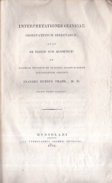 Interpretationes Clinicae observationum selectarum, quas ex diariis suis academicis ad … | Immagine principale