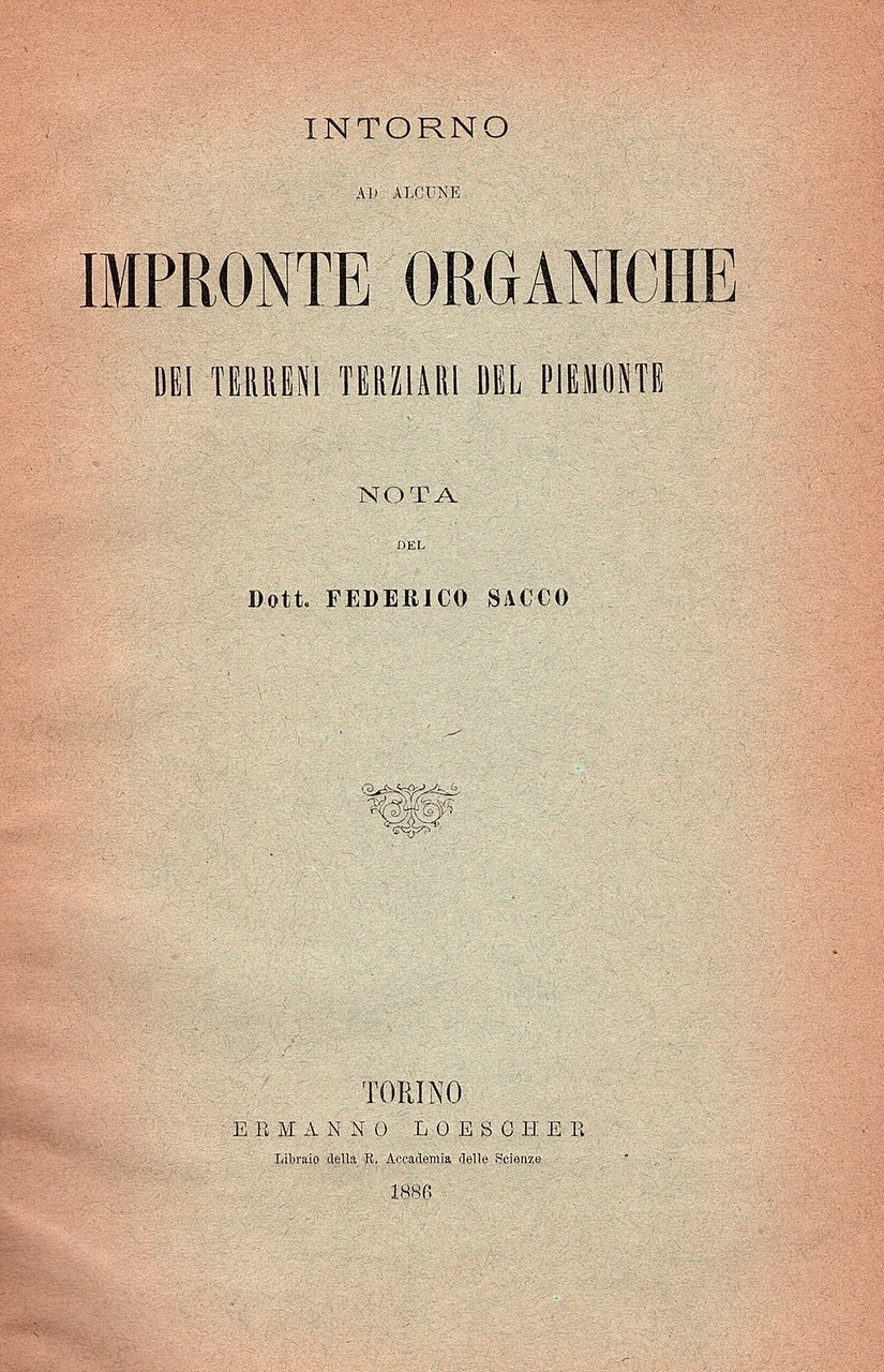 Intorno ad alcune impronte organiche dei terreni terziari del Piemonte