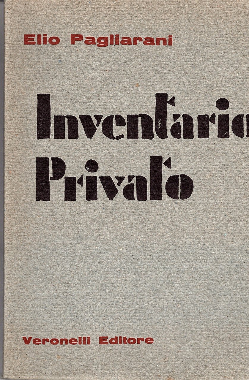 Inventario privato. Prefazione di Giacomo Zanga. Disegni di Alberto Casarotti | Immagine principale