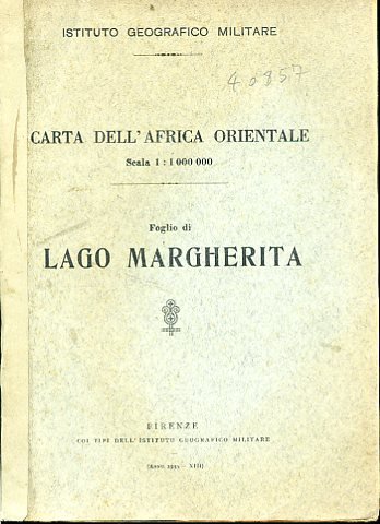 Istituto Geografico Militare. Carta dell'Africa Orientale. Scala 1 : 1 …