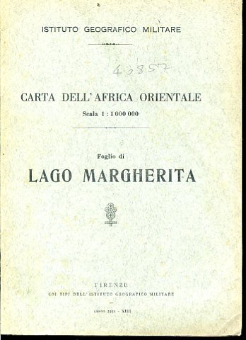 Istituto Geografico Militare. Carta dell'Africa Orientale. Scala 1 : 1 …