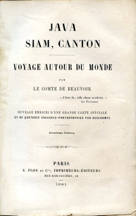 Java, Siam, Canton. Voyage autour du monde