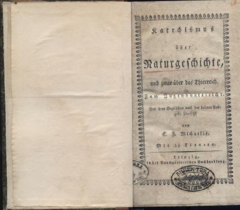 Katechismus über Naturgeschichte, und , und zwar über das Thierreich. … | Immagine principale