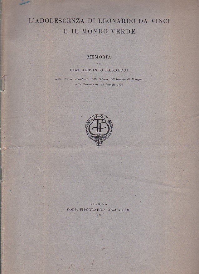 L' adolescenza di Leonardo da Vinci e il mondo verde. …