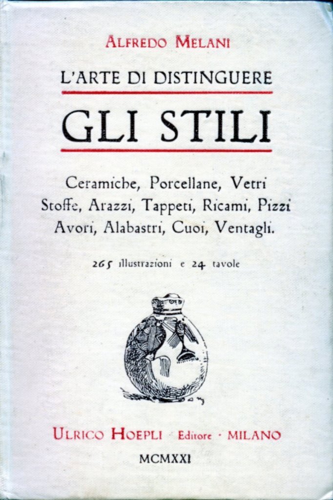 L'arte di distinguere gli stili. Terre, vetri, tessuti, varie. Ceramiche, …