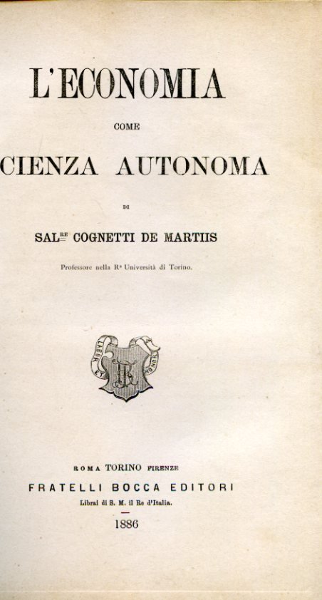 L'economia come scienza autonoma