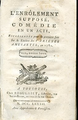 Lenrôlement supposé, comédie en un acte, représentée pour la première …