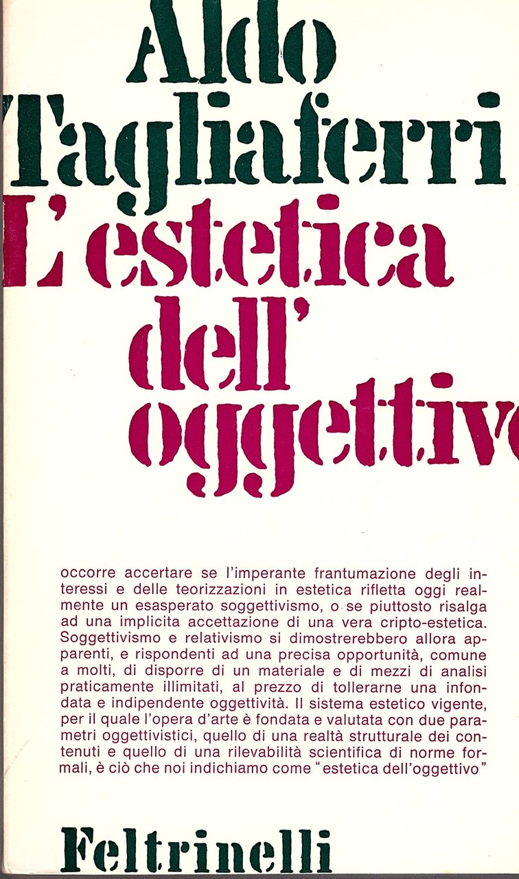 L'estetica dell'oggettivo